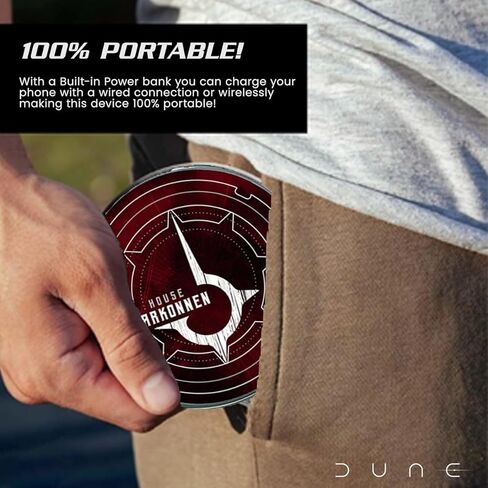 شاحن Star Trek اللاسلكي مع بطارية احتياطية مدمجة للشحن السلكي واللاسلكي عبر USB. شاحن هاتف محمول مع شعار مضاء بالزجاج الملون. هدايا ستار تريك والمقتنيات والأدوات in Kuwait