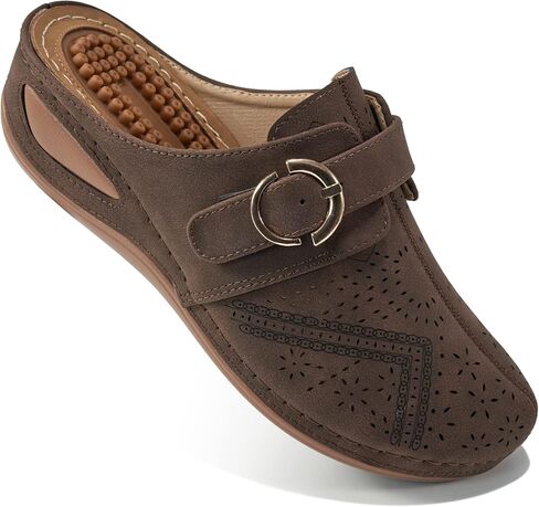 Alicegana Mules for Women Summer Sandals: Slip on Casual Womens Shoes Comfortable Closed Toe Dress Wedge Mule in Kuwait