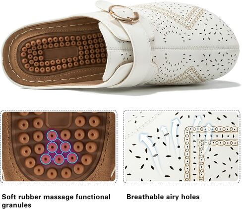 Alicegana Mules for Women Summer Sandals: Slip on Casual Womens Shoes Comfortable Closed Toe Dress Wedge Mule in Kuwait