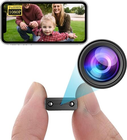 أصغر كاميرا تجسس، كاشف كاميرا لاسلكي، كاميرا Wif لاسلكية HD1080P، مراقبة فيديو صغيرة، كاميرا مراقبة الطفل مع رؤية ليلية، كشف الحركة، تخزين سحابي للأمان مع iOS AndroidAPP in Saudi Arabia