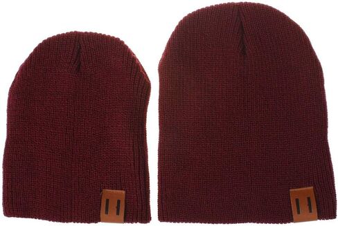 2 قطعة قبعة الوالدين والطفل شتاء دافئ الطفل قبعة صغيرة القبعات لطيف محبوك قبعات مامي أبي ابن الطفل القبعات in Kuwait