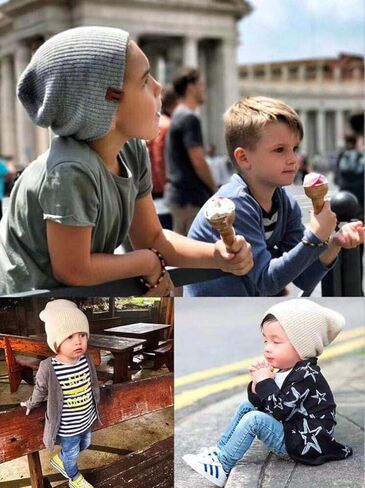 2 قطعة قبعة الوالدين والطفل شتاء دافئ الطفل قبعة صغيرة القبعات لطيف محبوك قبعات مامي أبي ابن الطفل القبعات in Kuwait