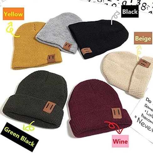 2 قطعة قبعة الوالدين والطفل شتاء دافئ الطفل قبعة صغيرة القبعات لطيف محبوك قبعات مامي أبي ابن الطفل القبعات in Kuwait