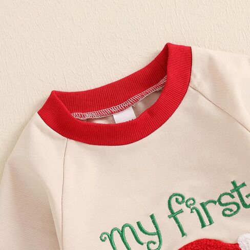 ZyHwShine Christmas Baby Girl Boy Outfit My First Christmas Jumpsuit Romper Long Sleeve Sweatshirt Fall Winter Clothes in Saudi Arabia
