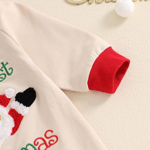 ZyHwShine Christmas Baby Girl Boy Outfit My First Christmas Jumpsuit Romper Long Sleeve Sweatshirt Fall Winter Clothes in Saudi Arabia