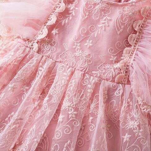 NNJXD Little Girl Tutu Dress Tulle Ruffles Flower Girls Wedding Party Dresses in Kuwait
