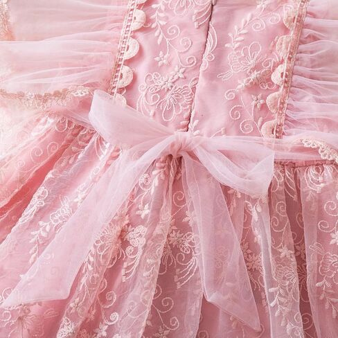 NNJXD Little Girl Tutu Dress Tulle Ruffles Flower Girls Wedding Party Dresses in Kuwait