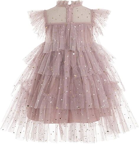 NNJXD Little Girl Tutu Dress Tulle Ruffles Flower Girls Wedding Party Dresses in Kuwait