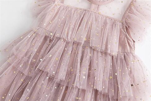 NNJXD Little Girl Tutu Dress Tulle Ruffles Flower Girls Wedding Party Dresses in Kuwait