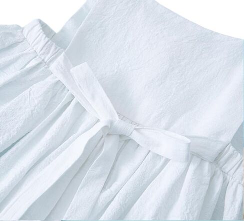Toddler Girl Cotton Linen Dress Sleeveless Button Summer Beach Sundress in Saudi Arabia