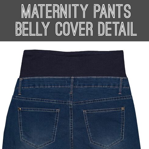 Hybrid & Company Women's Maternity Stretch Jeans | Comfortable stretch denim, bootcut leg style, real pockets, supportive maternity design, suitable for daily use in Saudi Arabia
