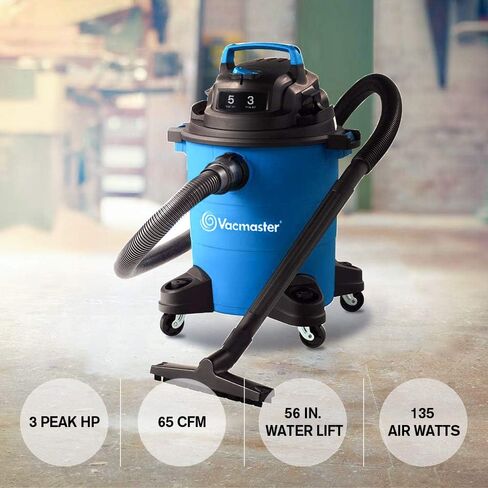Vacmaster 5-Gallon* 3 Peak HP Wet/Dry Vacuum – VOC507PF 0101 in Saudi Arabia
