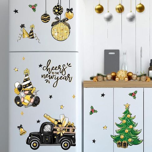 Mfault المسيحية عيد الميلاد المهد نافذة يتمسك 4 أوراق، عيد الميلاد الدينية يسوع الإيمان يا ليلة المقدسة ملصقات الشارات الزينة، الملاك الجمل الحصان خروف الشتاء عطلة المنزل ديكور المطبخ in Kuwait