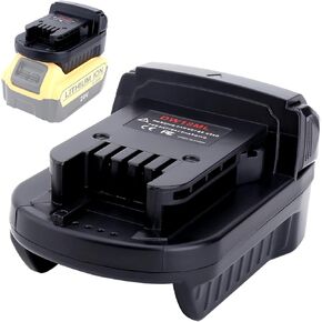Biswaye Adapter Compatible with Milwaukee M18 Tools, Compatible with DeWalt 20V Max Battery to Replacement for Milwaukee M18 18-Volt Battery, DW18ML 18V to 20V Battery Adapter Converter
