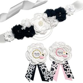 Green Dinosaur Mom to Be Sash for Baby Shower, Maternity Sash & Corsage Pin Set Mom to Be Daddy to Be, Dinosaur Baby Shower Decorations, Gender Reveal Party Gift, Pregnancy Photo Props in Kuwait