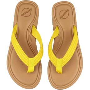 Saidoteto Women's Flip Flops Flat Sandal Casual Summer Thongs Comfort Slip-on Sandal Beach Wear