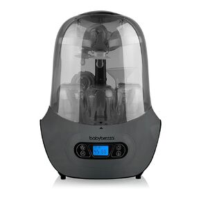 Baby Brezza Baby Bottle Sterilizer and Dryer Machine – Electric Steam Sterilization - Universal Fit - Pacifiers, Glass, Plastic, and Newborn Feeding Bottles, Charcoal