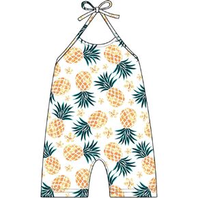 RAISEVERN Toddler Girls Halter Backless Romper Baby Kid Jumpsuit Pants Clothes with Pocket Size 1-6 T