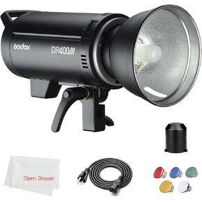 Godox DP400III Strobe Flash, 1/2000-1/800S Flash Duration, 1s Recycle Time, Built-in Godox X System, Compatible for Photography Strobe Light (110V)