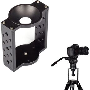 65mm75mm Tripod Head Bowl Riser,Aluminium Half Ball Flat to Bowl Adapter Converter Riser for Manfrotto Video Camera Tripod Fluid Head DSLR Rail Slider …