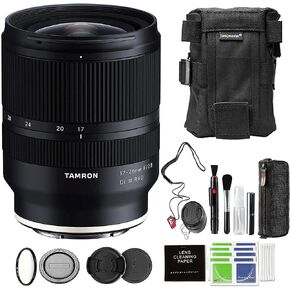 Tamron 17-28mm f/2.8 Di III RXD Lens for Sony E with Advanced Accessories & Travel Bundle (Tamron USA 6-Year Warranty)