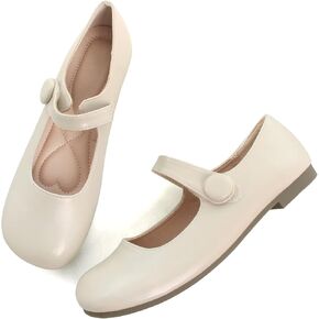 LUXINYU Mary Jane Flats for Women Dressy Retro Square Toe Ankle Strap Ballet Flats Comfortable Patent Leather Shoes