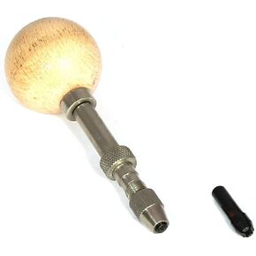 TAURISH Jewelry Wood Working Tool Wood Ball Head Pin Vise Hand Chuck 0-2.5 mm Capacity Collets