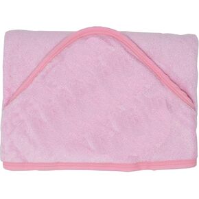 Hooded Baby Towel - 100% Rayon from Bamboo, Solid Color Soft Bath Towel with for Babie, Toddler, Infant - Ultra Absorbent - Pink - Small