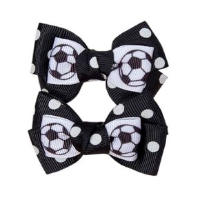 Football Hair Bow Clips Soccer Bow Hair Clip Sports Hair Bows for Baby Girls Infant Toddler Bowknot Polka Dot Hair Bow ZFJ46 (Basketball)