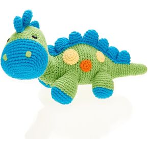 Pebble 200-326 Steggy Dinosaur Rattle, 8.7-inch Length, Cotton Yarn, Green