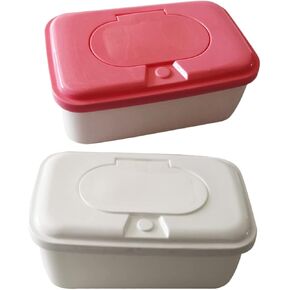 Kisangel 2pcs Wipe Box Baby Wipes Dispenser Weighted Wipe Dispenser Wipe Dispenser for Bathroom Toilet Wipes Dispenser Refillable Container Plastic Travel Storage Box Tissue