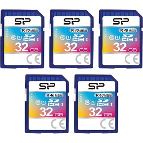 32GB 5-Pack SDHC Class 10 UHS-1 Flash Memory Card by Silicon Power