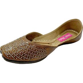 Wedding Handmade Ethnic Sandal Juttis Shoes Punjabi Mojari Indian Khussa For Women