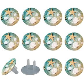 12 Pcs Child-Proof Electrical Outlet Covers - Socket Caps for Baby Safety - Easy Install and Durable - Baby Proofing Outlet Plugs for Home & Office (Blue Rabbit)