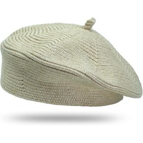 Little Girls Beret Hat French Artist Knit Hat Warm Knitted Beret for Kids Fashion Toddler Baby Beanie (Khaki01)