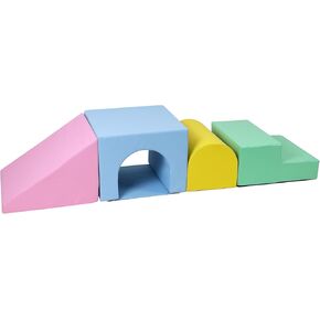 GAOMON Foam Climbing Blocks for Toddlers and Preschoolers - Soft Climbing Indoor Set - Active Play Set for Climbing, Crawling, and Sliding, 4PCS
