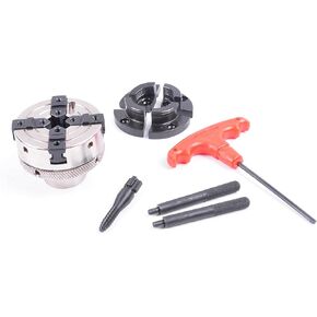 NAGU 1" X 8TPI Direct Thread Wood Turning Chuck with 2"Jaw Set and Woodscrew and T-Bar Wrench（2" Wood Turning）
