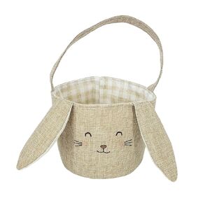 MON AMI Premium Easter Bunny Basket with Handles – 13", Toy Basket - Perfect for Easter Egg Hunts, Easter Baskets for Kids, Nursery Décor
