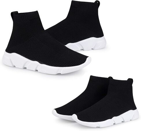 Women's Slip On Socks Sneakers Walking Shoes Running Tennis Athletic Gym Workout Non Slip Athletic Fashion Sneakers in Kuwait