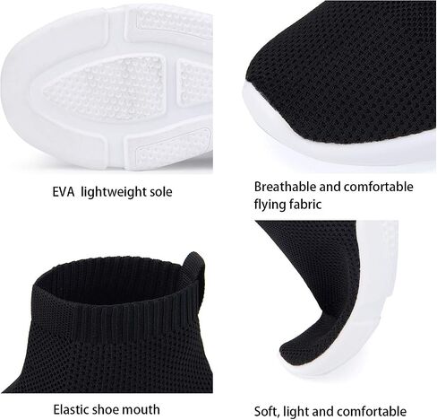 Women's Slip On Socks Sneakers Walking Shoes Running Tennis Athletic Gym Workout Non Slip Athletic Fashion Sneakers in Kuwait