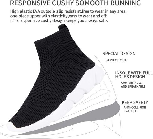 Women's Slip On Socks Sneakers Walking Shoes Running Tennis Athletic Gym Workout Non Slip Athletic Fashion Sneakers in Kuwait