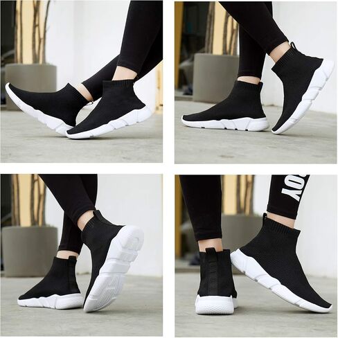 Women's Slip On Socks Sneakers Walking Shoes Running Tennis Athletic Gym Workout Non Slip Athletic Fashion Sneakers in Kuwait