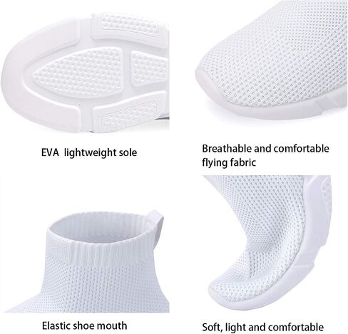 Women's Slip On Socks Sneakers Walking Shoes Running Tennis Athletic Gym Workout Non Slip Athletic Fashion Sneakers in Kuwait