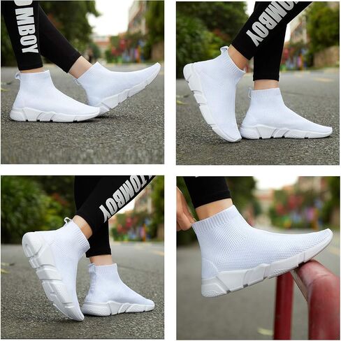 Women's Slip On Socks Sneakers Walking Shoes Running Tennis Athletic Gym Workout Non Slip Athletic Fashion Sneakers in Kuwait