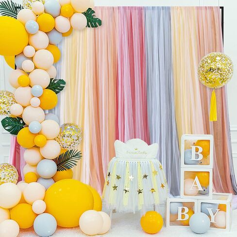 Fomcet 6.6FT x 10FT Backdrop Stand Heavy Duty with Base Gold Pipe and Drape Square Backdrop Stand Adjustable Portable Metal Arch Frame for Wedding Baby Shower Birthday Parties Banquet Decorations in Saudi Arabia