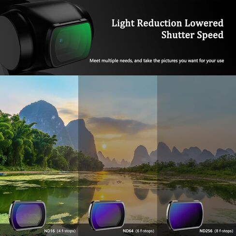 ND/CPL Filter Set Compatible with DJI Osmo Pocket 3, 6 Pack Filter for DJI Pocket 3（UV, CPL, Black Mist, ND16, ND64, ND256） in Saudi Arabia