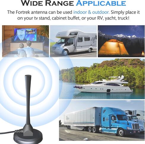 TV Antenna Indoor, 2024 Digital TV Antenna for Local Channels, Amplified HDTV Antennas Outdoor for Smart/Old TV Indoor with Signal Booster 25 FT Cable 360° Reception 4K 1080p in Saudi Arabia