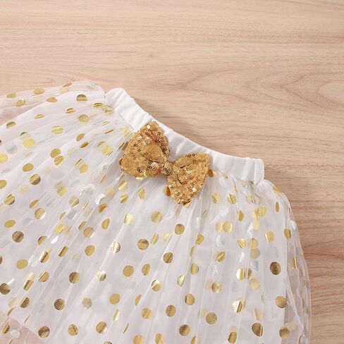 Toddler Kids Baby Girls Birthday Princess Outfits Dress Vest Sleeveless Shirt Polka Dots Tulle Tutu Skirt 2Pcs in Saudi Arabia