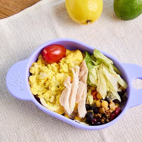 Heart Shaped Platinum Silicone Food Bowl for Toddlers, 13 oz, Made in Korea, Red, BPA Free, Microwave & Dishwasher Safe in Saudi Arabia