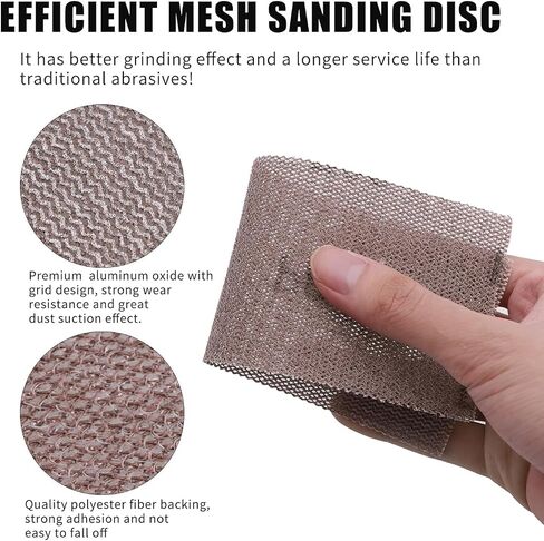 Mesh Sandpaper 9x4.5 inch, Hook and Loop Sanding Disc Dust Free Assorted 80-320 Grit Mesh Sanding Screen Sheets for Auto Wood Drywall Metal Polishing, 20 Pack in Saudi Arabia